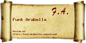 Funk Arabella névjegykártya
